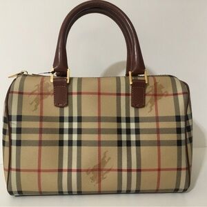 Burberry Tan and Brown Satchel